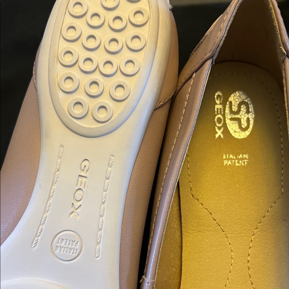 Sz 8 Geox D Charlene leather ballet flats in pink - Picture 4 of 12